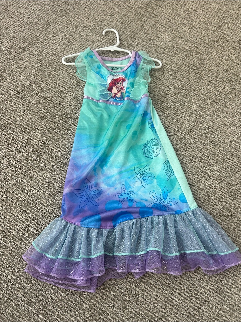 Disney Ariel Ombre Nightdress in Aqua and Purple